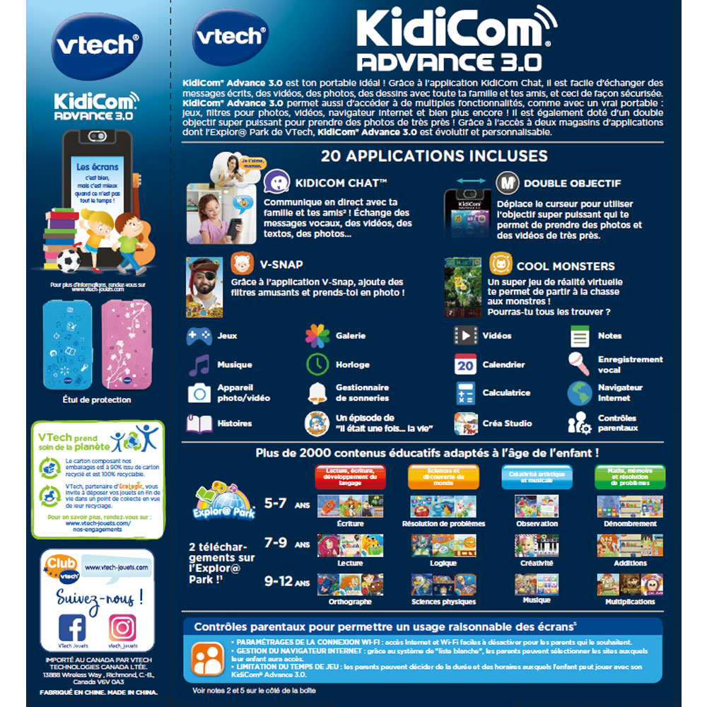 KidiCom MAX 3.0 - Portable pour enfants sans abonnement