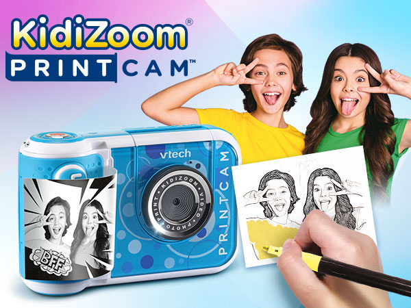 VTech Kidizoom Duo 5.0 Appareil photo Numérique pour les Enfants, Bleu :  : High-Tech