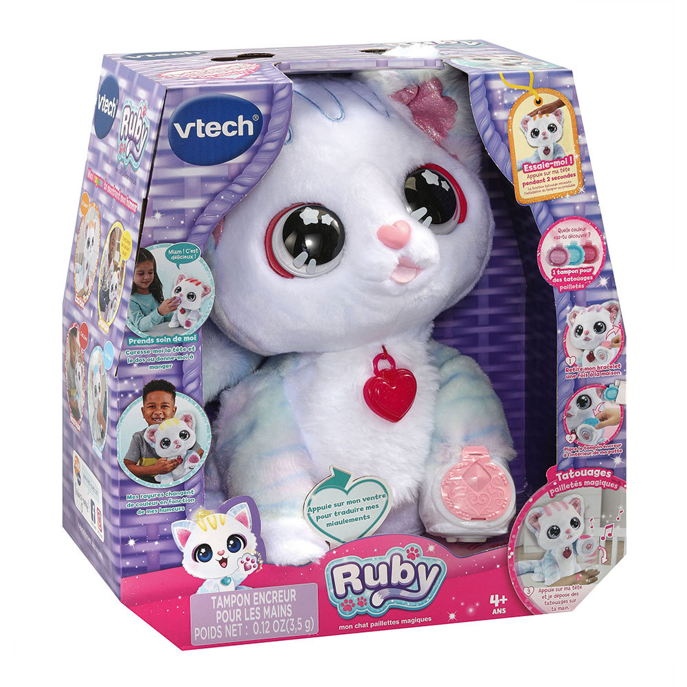 Vtech Peluche Chat Interactive Aux Paillettes Magiques Ruby Vtech Peluche Chat Interactive Aux Paillettes Magiques Ruby