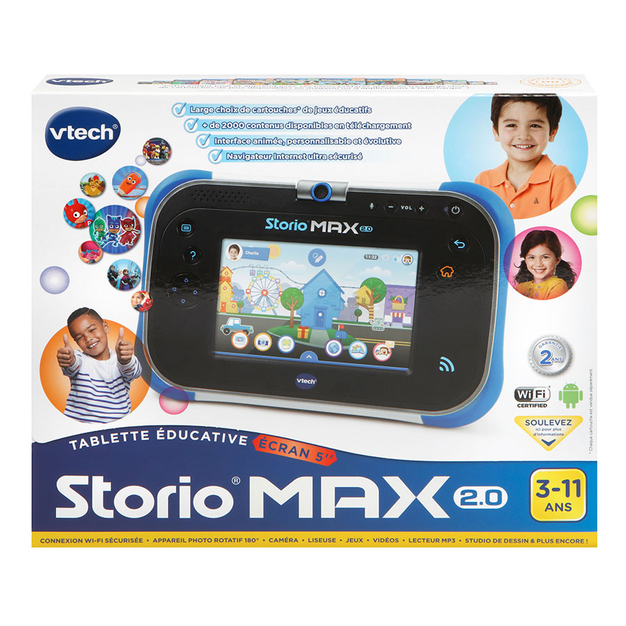 vtech tablette storio max 2.0 5 bleue