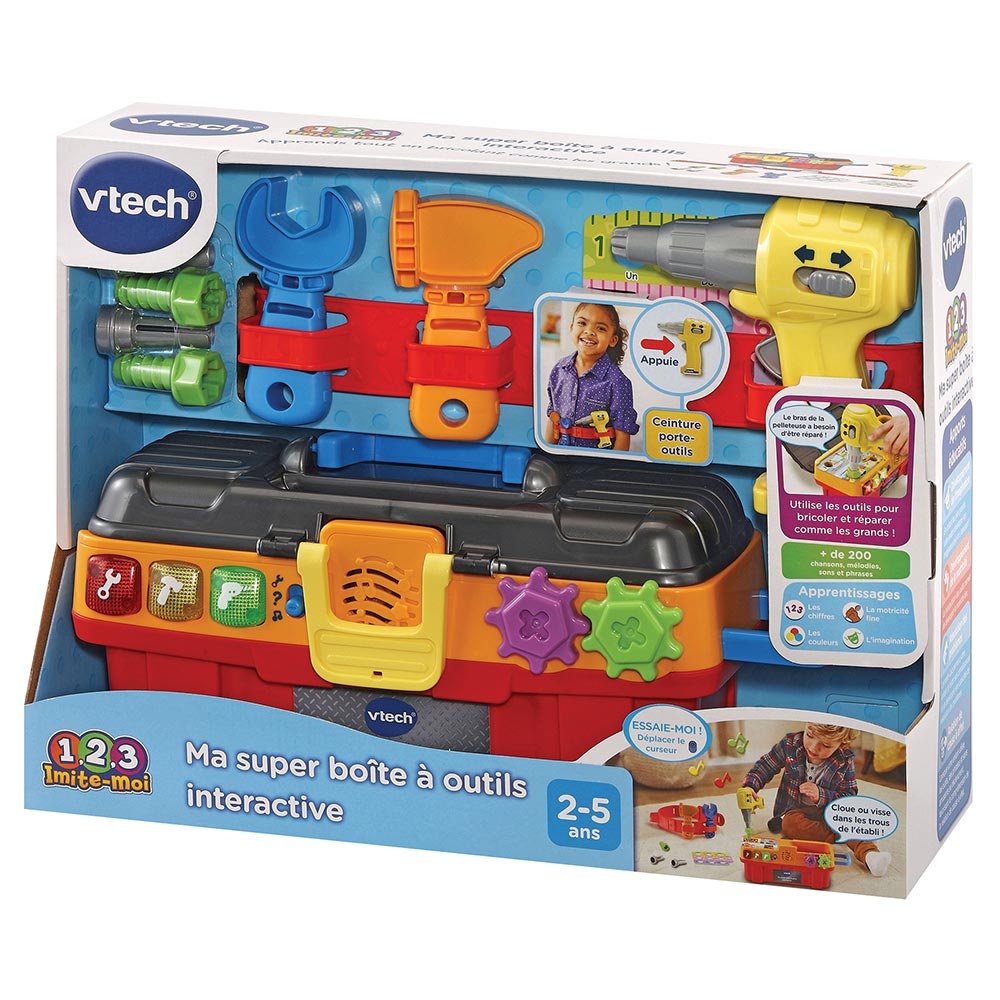 Mallette Outils Jouet 67 Pièces Pour Enfants 3-7 Ans - Visseuse Sans Fil, Ceinture, Lunettes