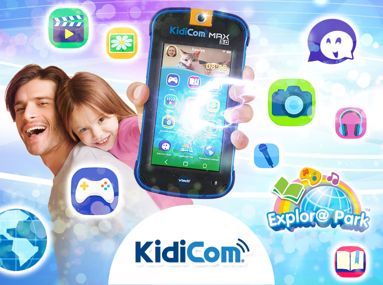 VTech - Téléphone portable pour enfant - KidiCom Advance 3.0 Blanc