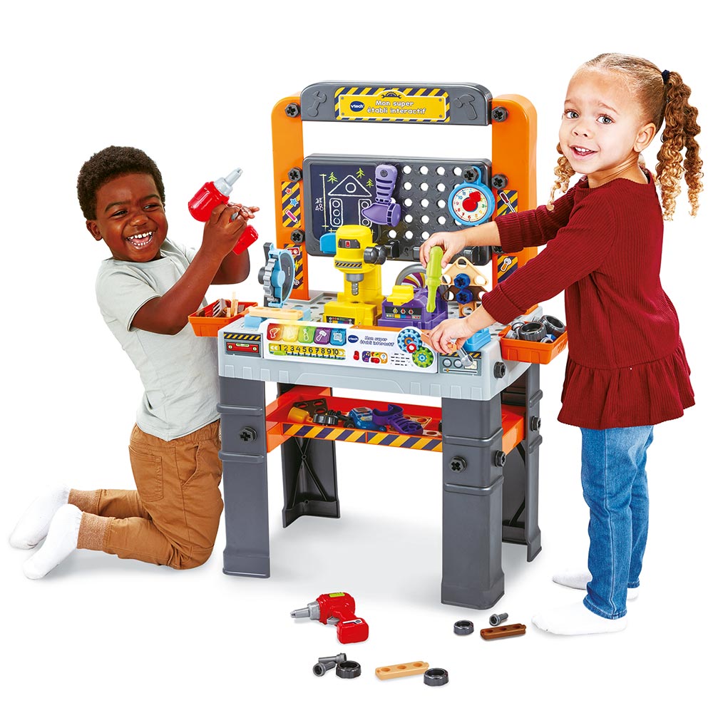 VTech - Mon Super Établi Interactif, Bricolage Enfant, Jeux