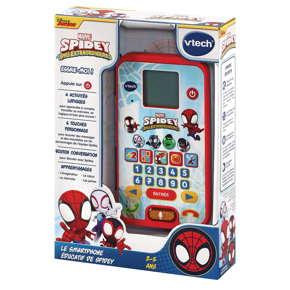 VTech - téléphone enfant Spiderman- Le smartphone éducatif de Spidey