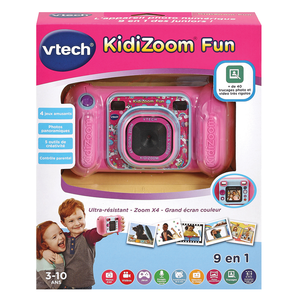 VTech - Appareil photo enfant - KidiZoom Fun rose