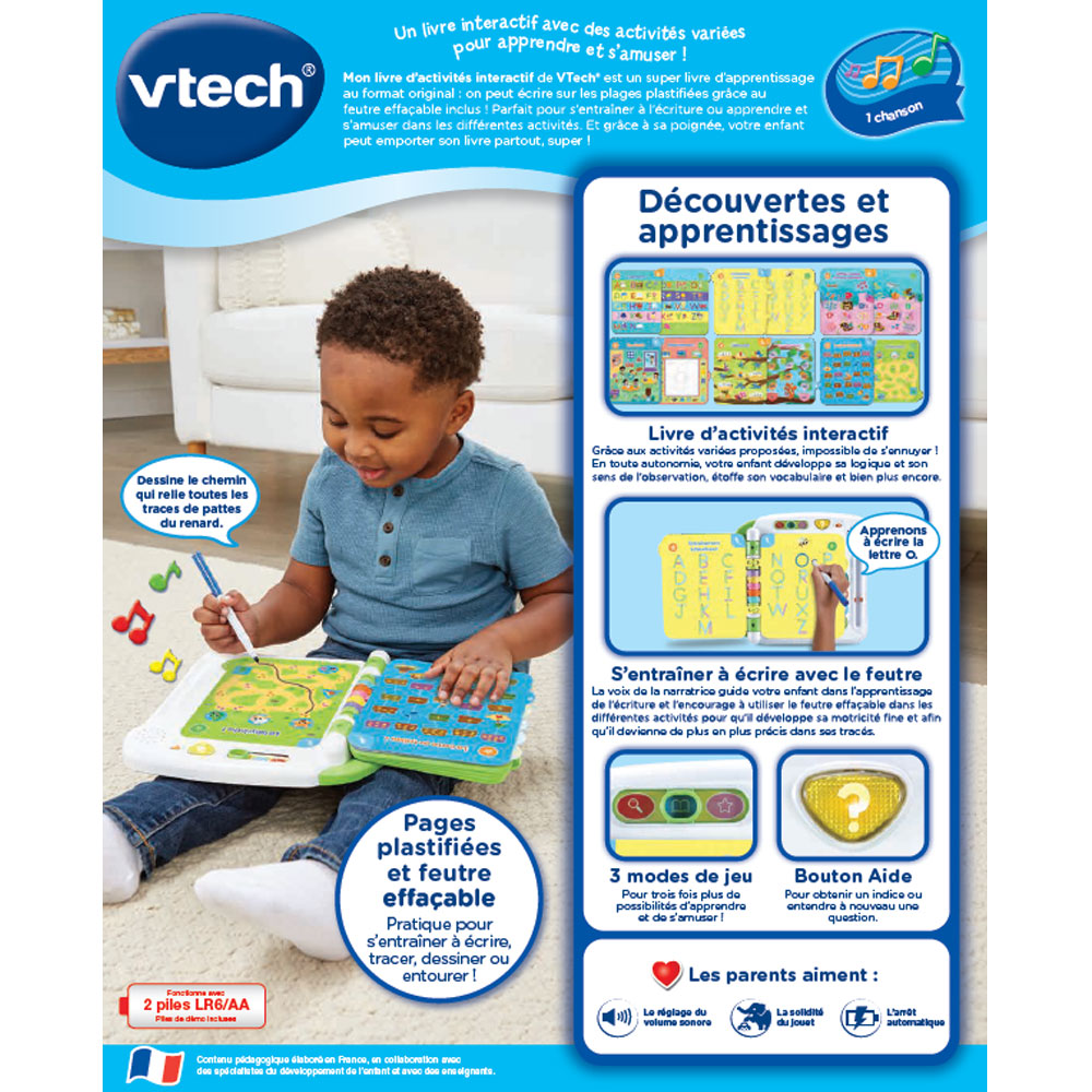 VTech Pat Patrouille, Mon livre-jeu éducatif, Livre Enfant Parlant et  Musical/Jouet dès 3 ans, Version FR